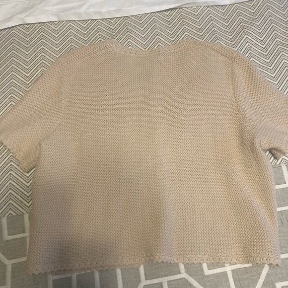 J crew toasted cream Short-sleeve sweater lady jacket - Picture 4 of 4